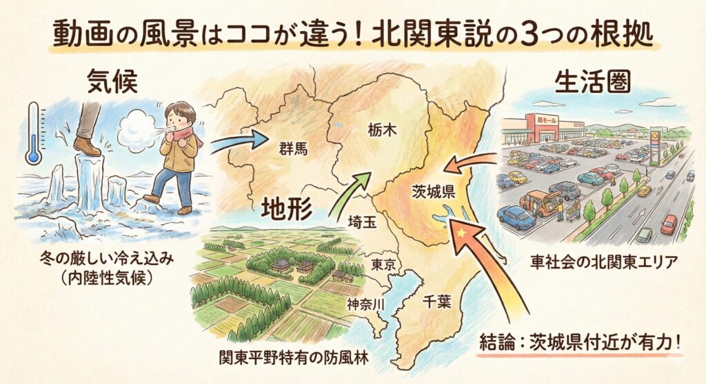 北関東説の根拠マップ