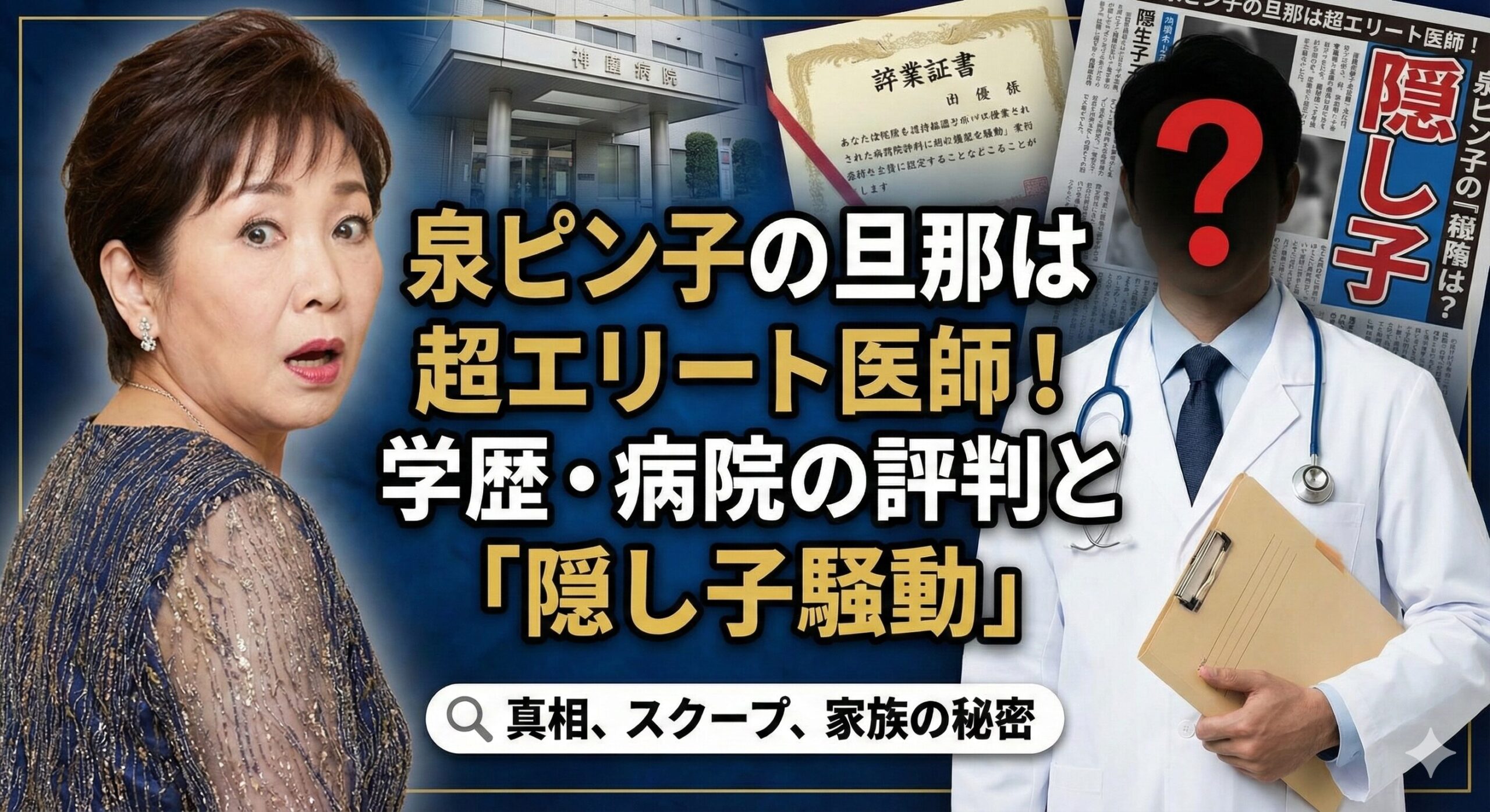 泉ピン子 旦那 学歴