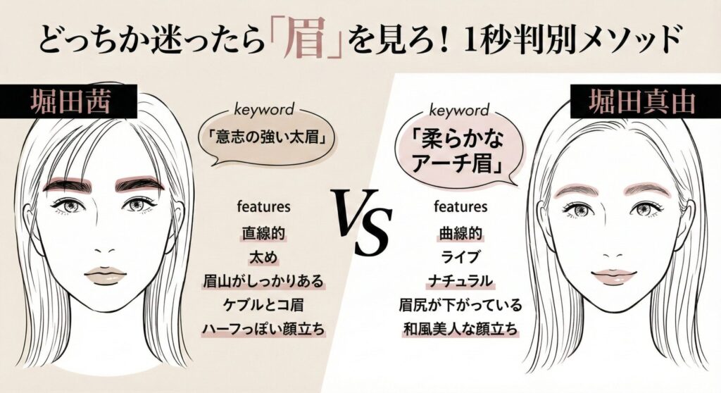 どっちか迷ったら「眉」を見ろ!1秒判別メソッド