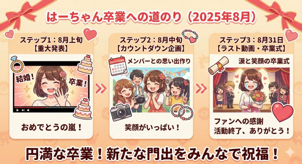 はーちゃん卒業までのタイムライン