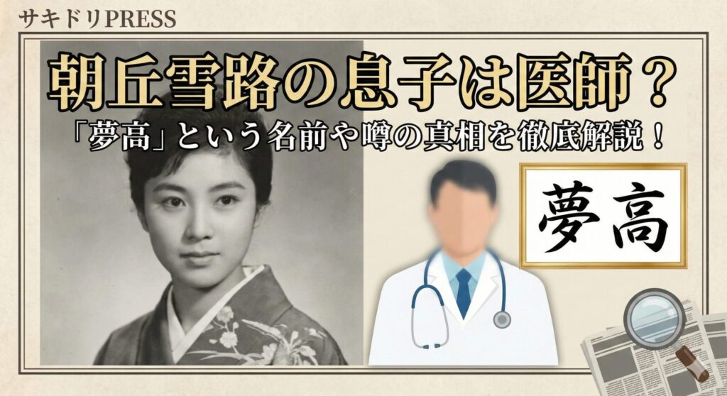 朝丘雪路 息子 医師