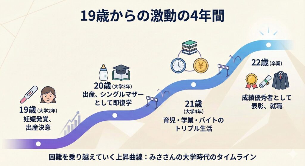 みささんの大学時代のタイムライン