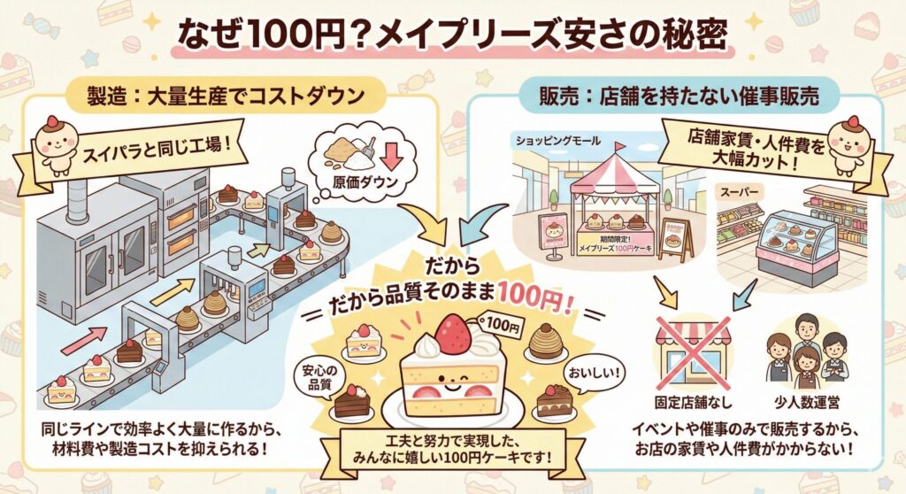 メイプリーズの安さの仕組み図解