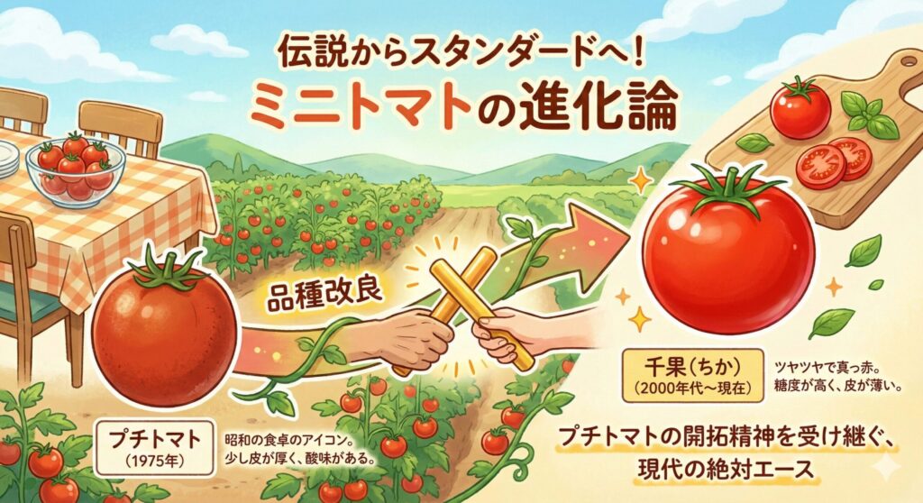 タキイ種苗・ミニトマトの系譜図