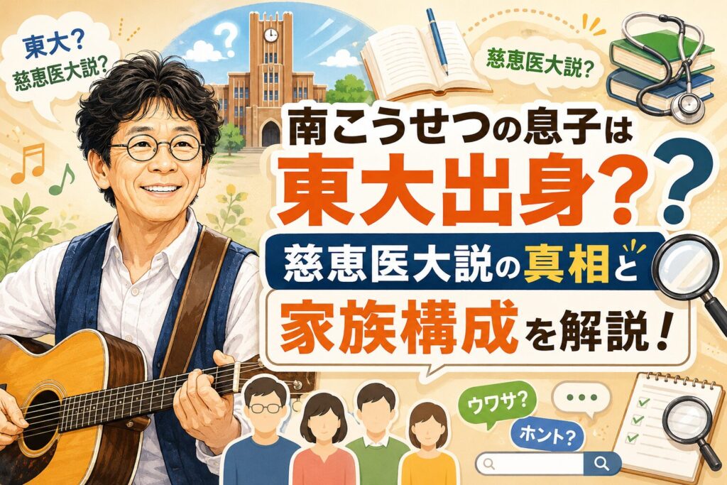 南こうせつの息子は東大出身？
