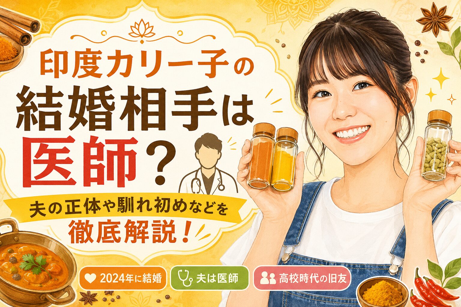 印度カリー子の結婚相手は医師