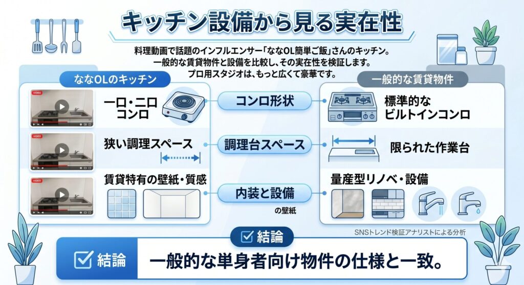 ななOLのキッチンと一般的賃貸の共通点
