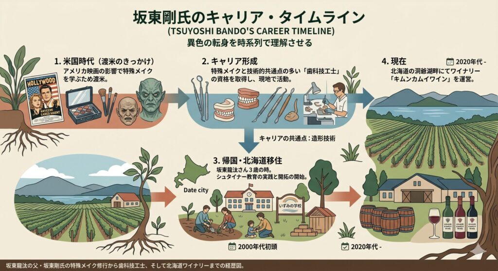 坂東剛氏のキャリア・タイムライン