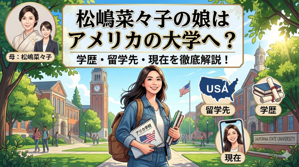 松嶋菜々子娘大学