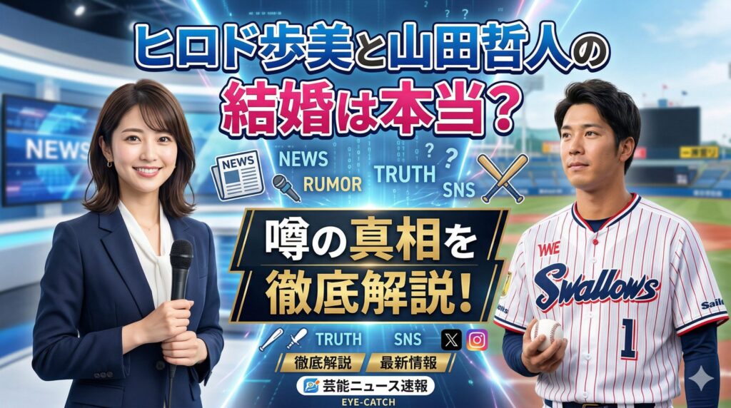 ヒロド歩美 山田哲人 結婚