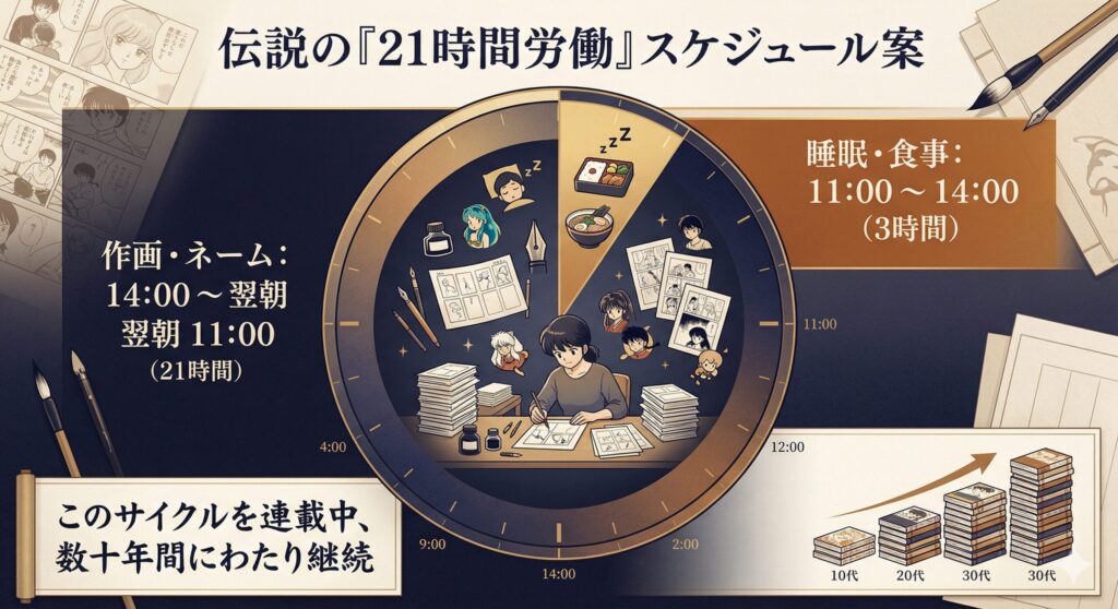 高橋留美子先生の24時間執筆ルーティン