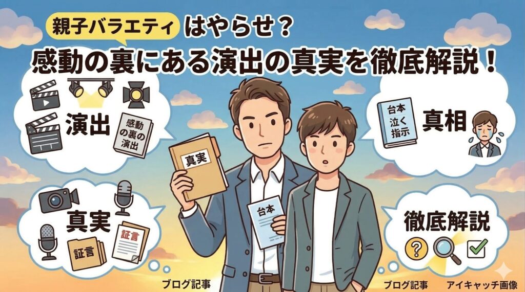 親子バラエティ やらせ