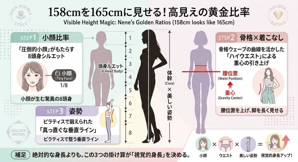 古園井寧々流・高見えの3要素を図解