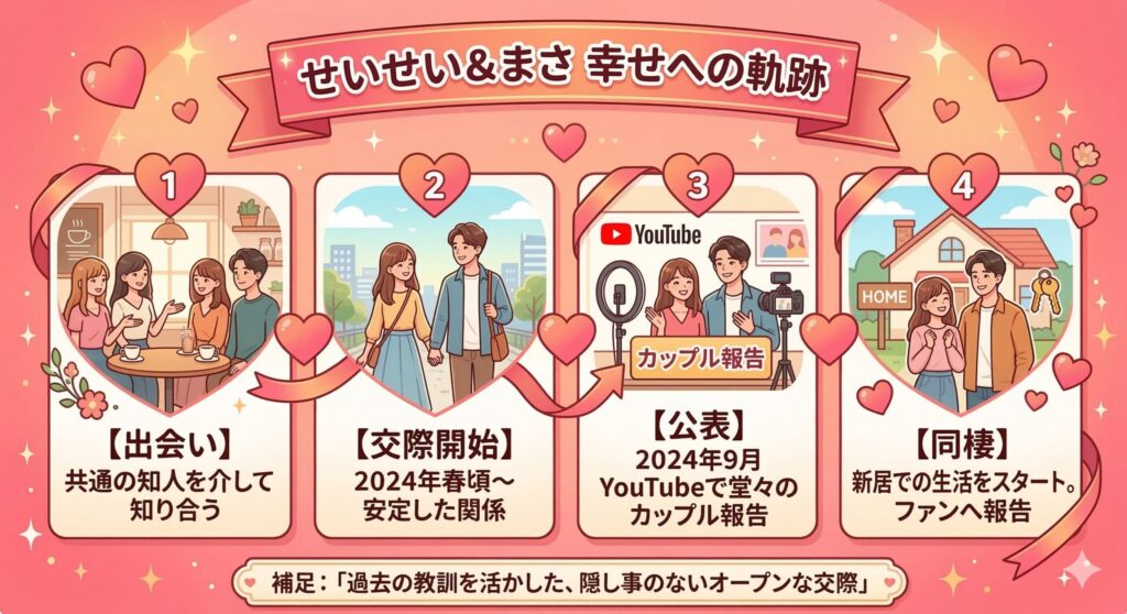 せいせいとまさんの交際・同棲タイムライン