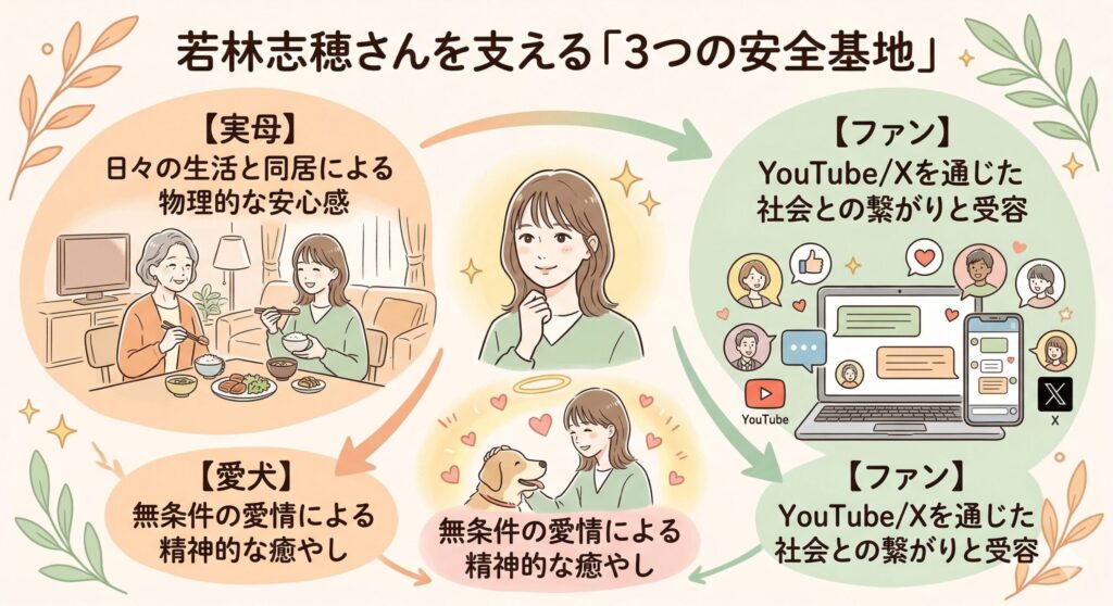 若林志穂さんの現在のサポート体制図