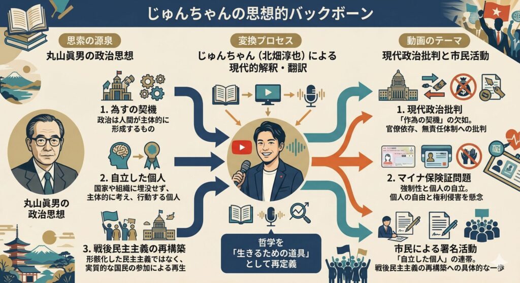 丸山眞男の思想とじゅんちゃんの主張の構造図