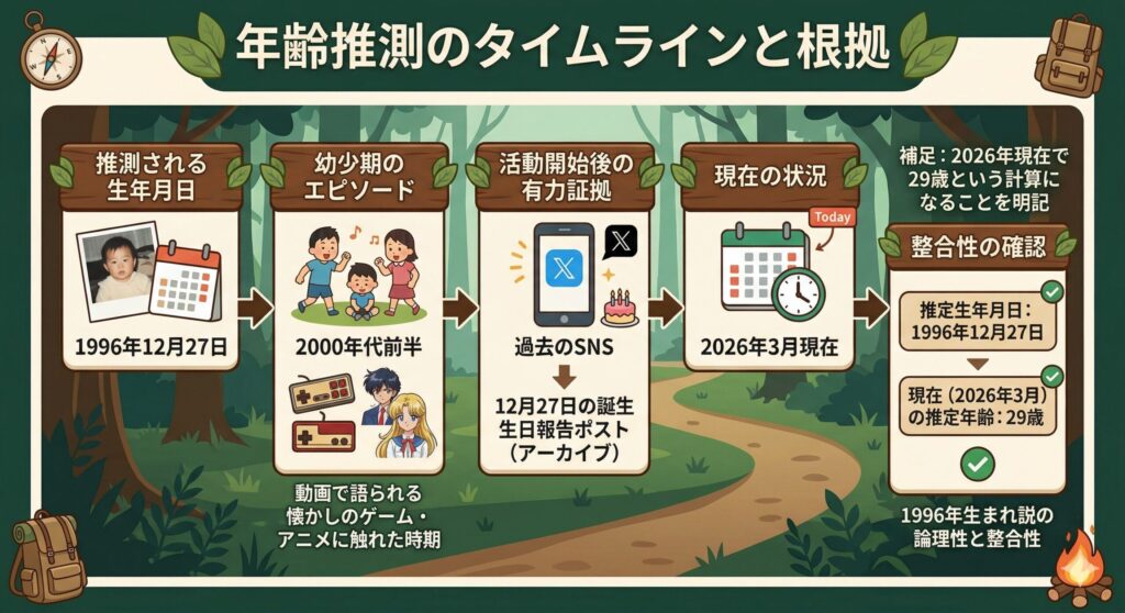 おろちんゆー年齢推測タイムライン