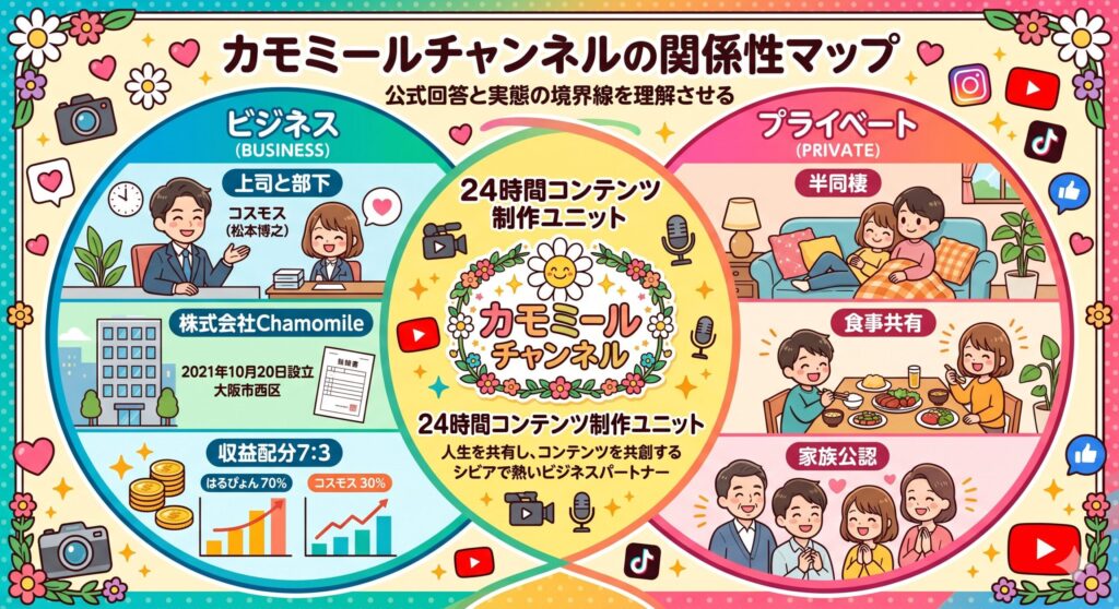 カモミールチャンネルの関係性マップ