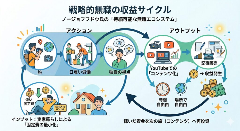 ノージョブフドウ氏の「持続可能な無職エコシステム」