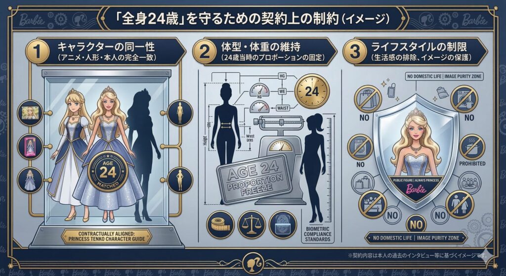 マテル社との契約の厳格さを伝えるメタファー