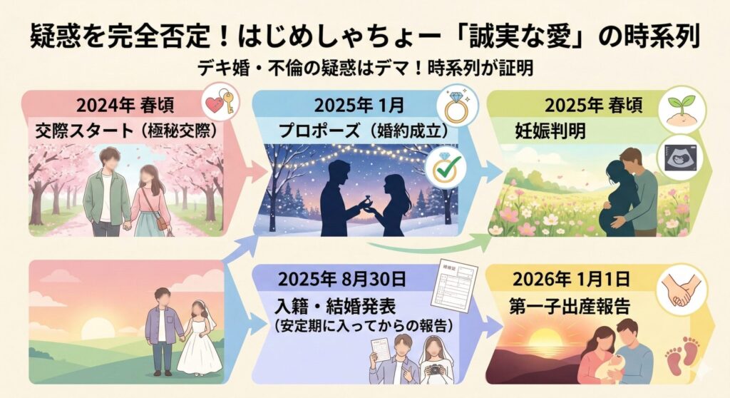 はじめしゃちょー結婚・出産タイムライン