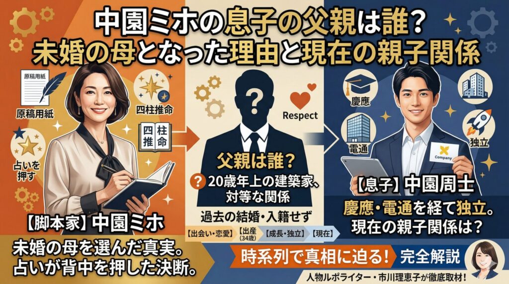 中園ミホ 息子 父親