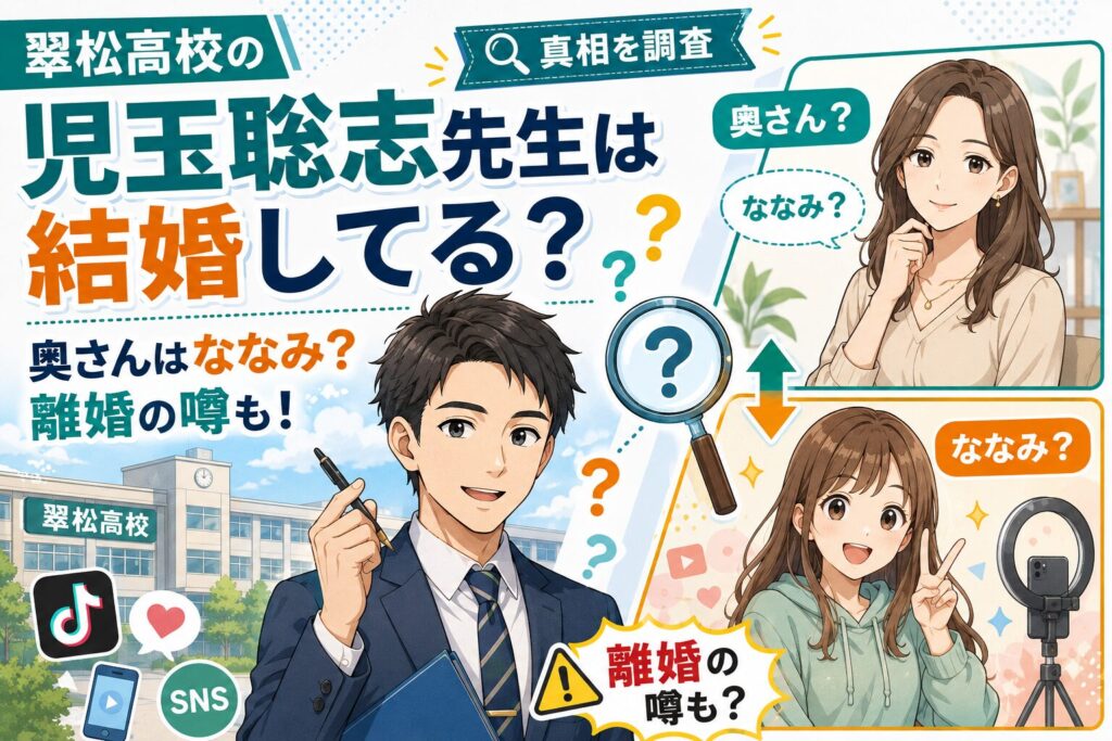 翠松高校の児玉聡志先生は結婚してる