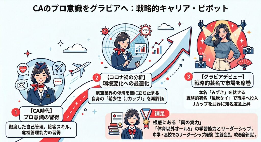 風吹ケイのキャリア・ピボット（戦略的転換）図