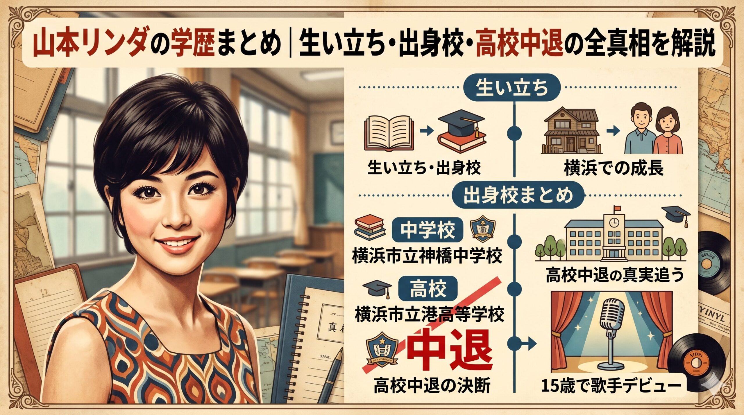 山本リンダの学歴