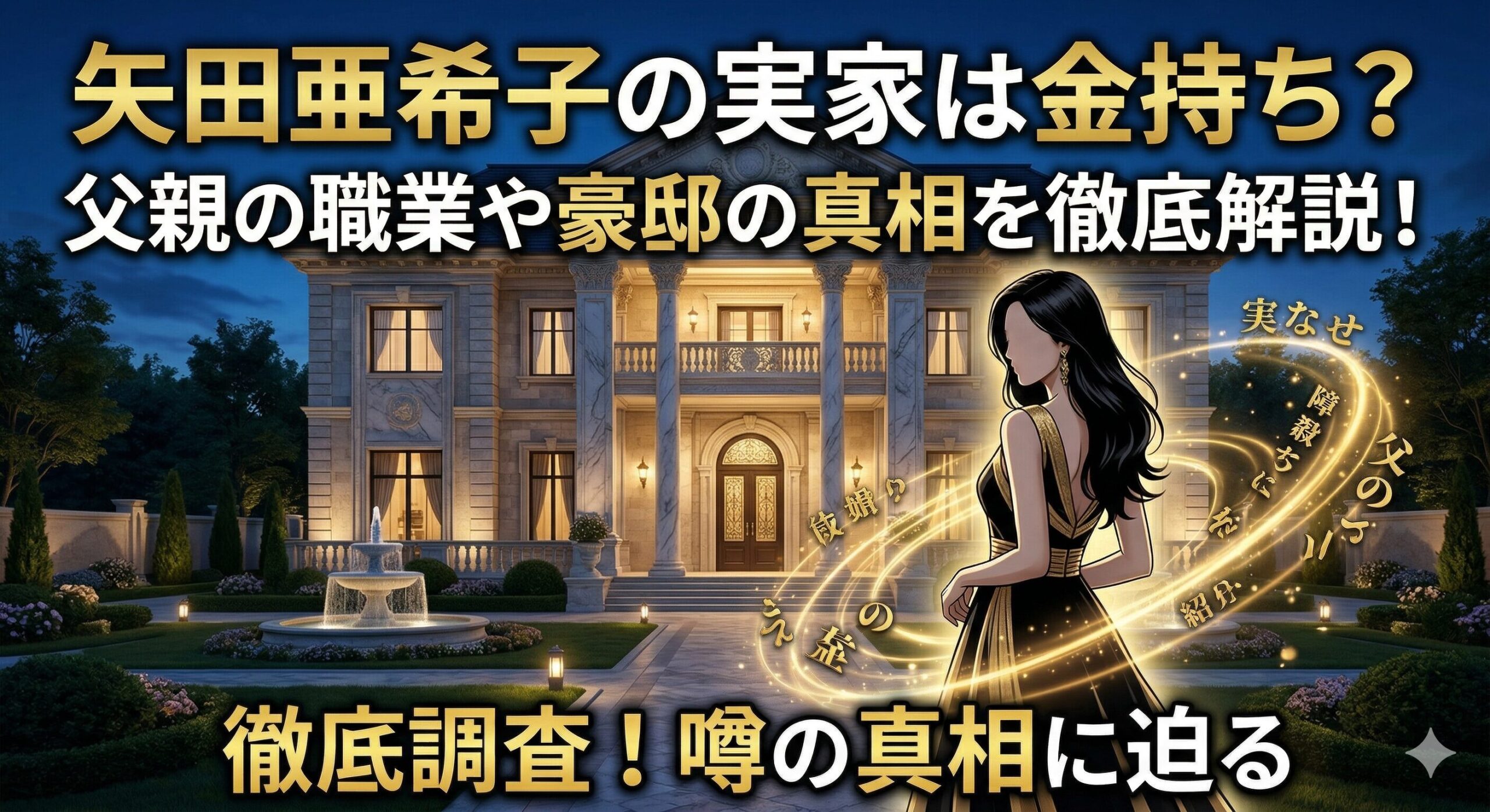 矢田亜希子実家金持ち