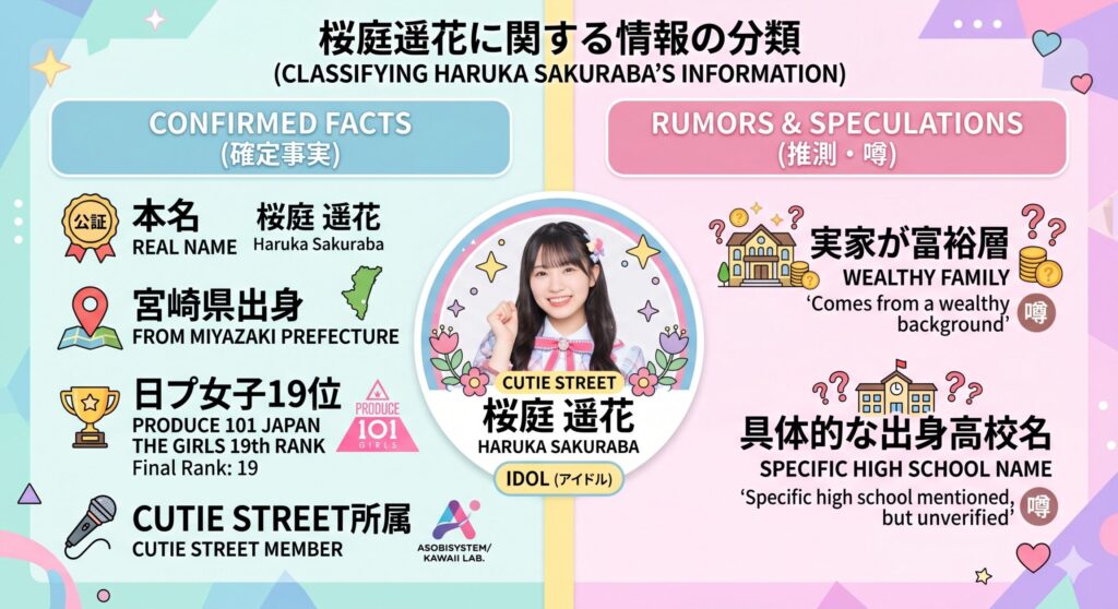 桜庭遥花に関する情報の分類