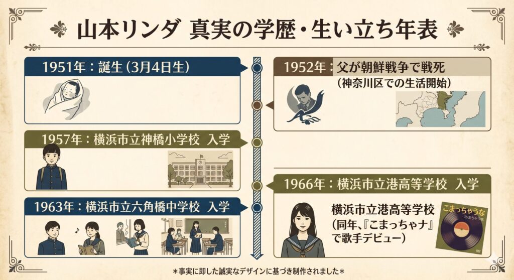 山本リンダ 真実の学歴・生い立ち年表